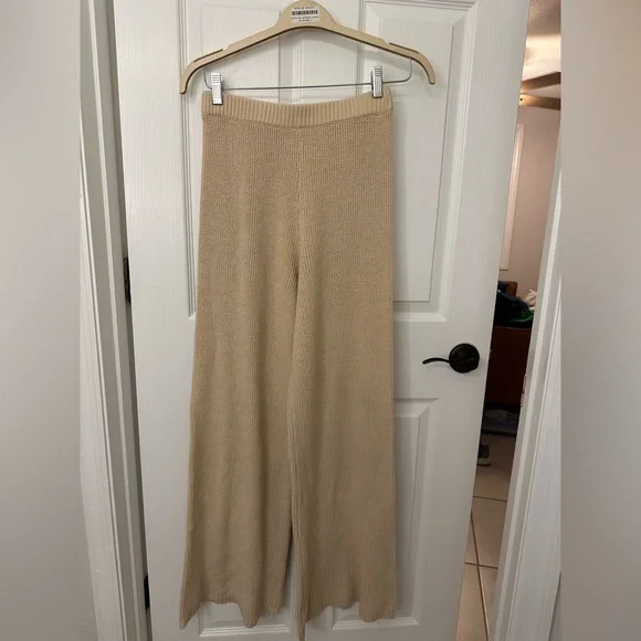 Lulus knitted pants, cream - Picture 2 of 3